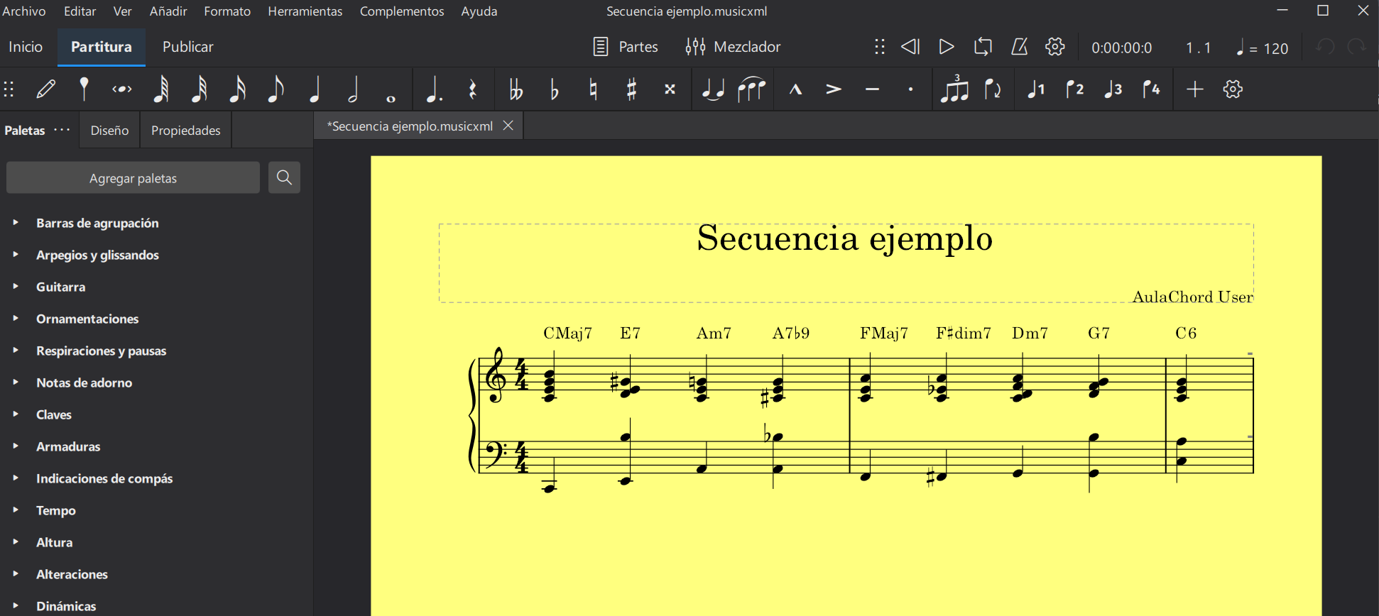 Integración con editor de partituras