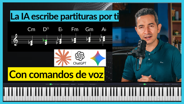 Partituras con IA: conecta ChatGPT, Claude o Antigravity a un pentagrama real con AulaChord